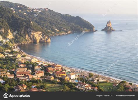 Agios Gordios beach, Corfu island, Greece — Stock Photo © CAHKT #188497775