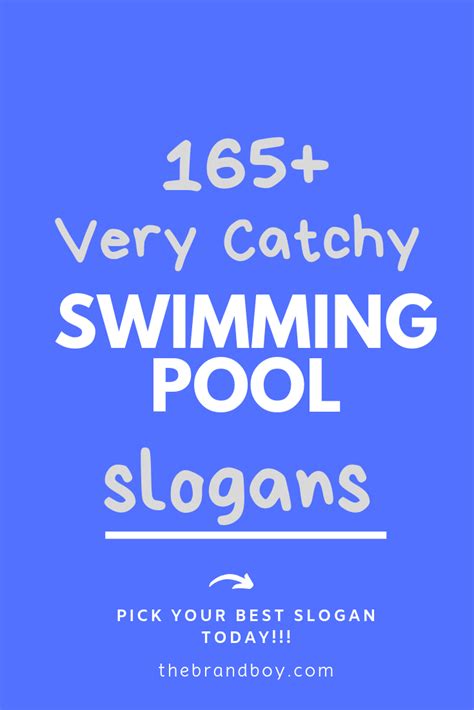 861+ Best Swimming Pool Slogans And Taglines (Generator + Guide) | Business slogans, Swimming ...