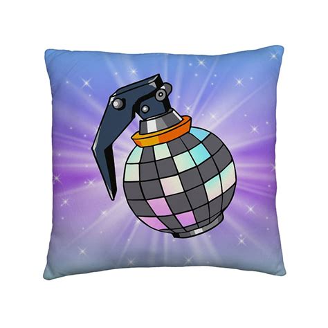 This Official Fortnite Battle Royale Boogie Bomb Cushion features a Boogie Bomb on one side and ...