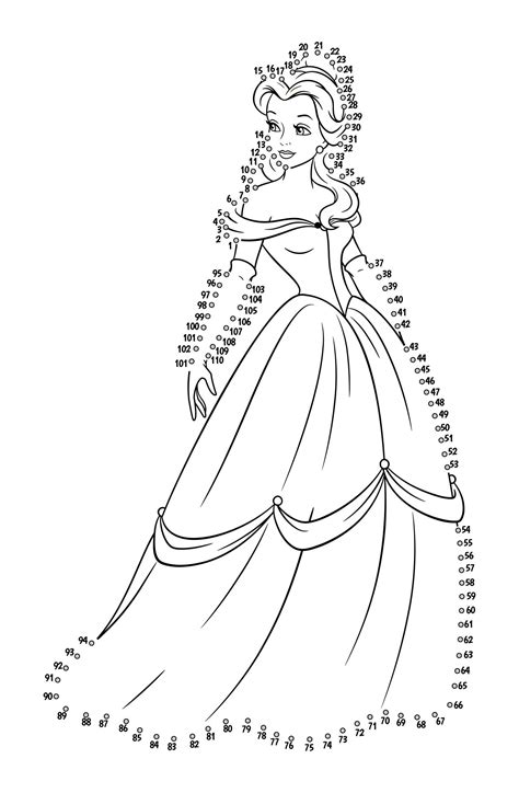 5 Best Princess Connect The Dots Printable PDF for Free at Printablee