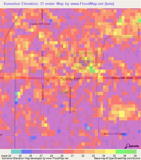 Elevation of Somerton,US Elevation Map, Topography, Contour