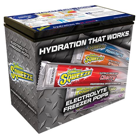 Sqwincher Sqweeze Assorted Flavors 60 Cases & Free 7 Cu ft Freezer