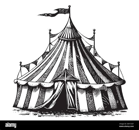 Inside Circus Tent Illustration