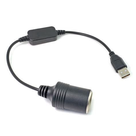 Buy USB to 12V DC Adapter - USB A Male to 12V Car Lighter Socket Female Power Converter (Max ...