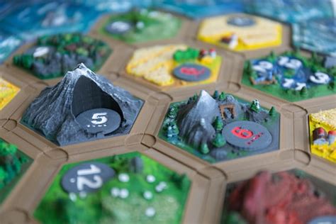 Catan 3D Printed Upgrade Tiles Modern Manufacture Toys & Games Games