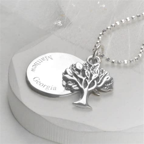 personalised sterling silver family tree necklace by tales from the ...