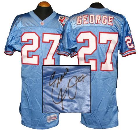 Lot Detail - 1998 Eddie George Tennessee Oilers Game-Used Signed Home ...