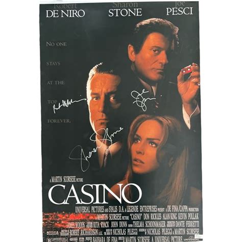 MULTI SIGNED CASINO MOVIE POSTER (RA COA)