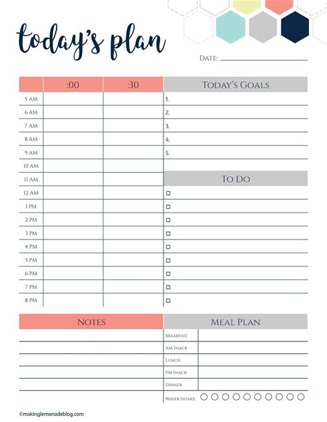 Pdf Daily Calendar With Time Slots