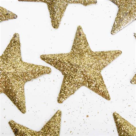 Gold Glittered Stars - Table Decor - Christmas and Winter - Holiday Crafts - Factory Direct Craft