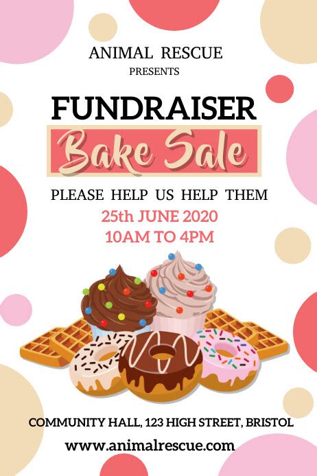 Bake Sale Fundraiser Poster Template | PosterMyWall