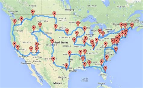 This Data Scientist Has Mapped the Ultimate American Road Trip | Mapas de viaje, Viajes en ...