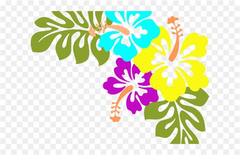 Library Clipart Borders - Tropical Flowers Clipart Png, Transparent Png - vhv