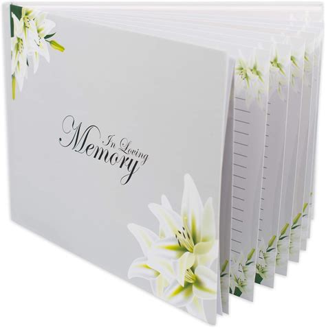 Amazon.com: Customoffi Funeral Guest Book Hardcover Memorial Guest Book ...