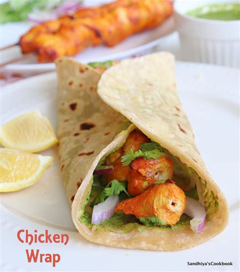 Sandhiya's Cookbook: Chicken Kebab Wrap | Chicken Wrap