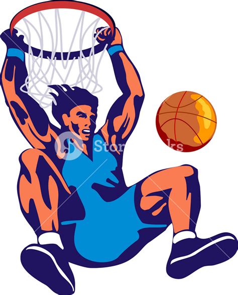 Basketball Player Dunking Royalty-Free Stock Image - Storyblocks