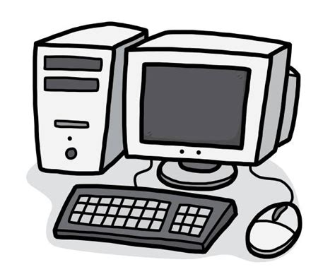 Best Drawing Of The Computer Cpu Illustrations, Royalty-Free Vector Graphics & Clip Art - iStock