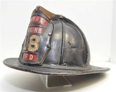 Antique Firefighter Fireman Leather Helmet | eBay