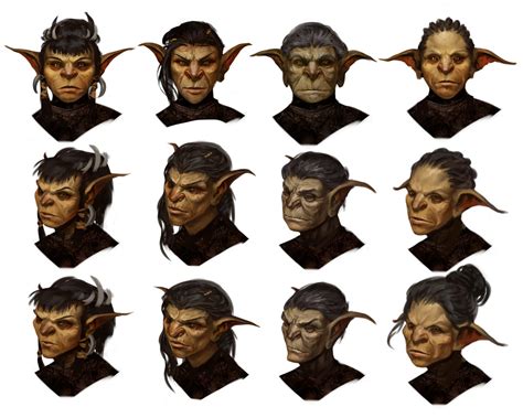 Goblin Female Faces Artwork - Baldur's Gate III Art Gallery