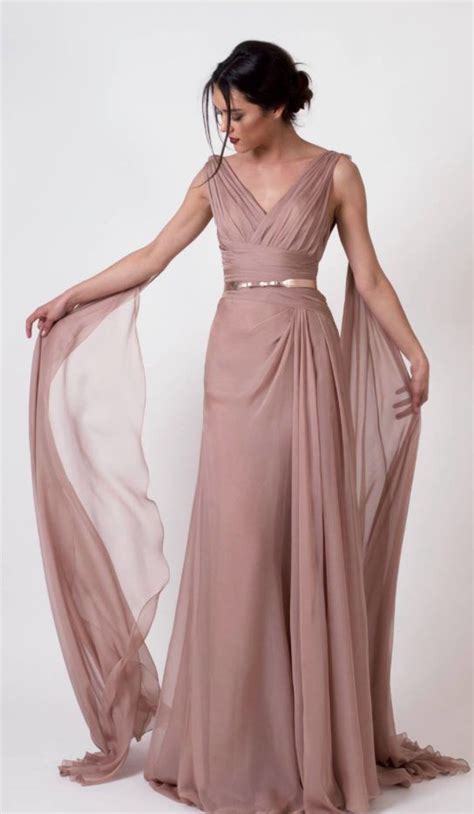 bridesmaid-dresses-2-11172016-km - MODwedding | Chiffon prom dress, Greek dress, Fancy gowns