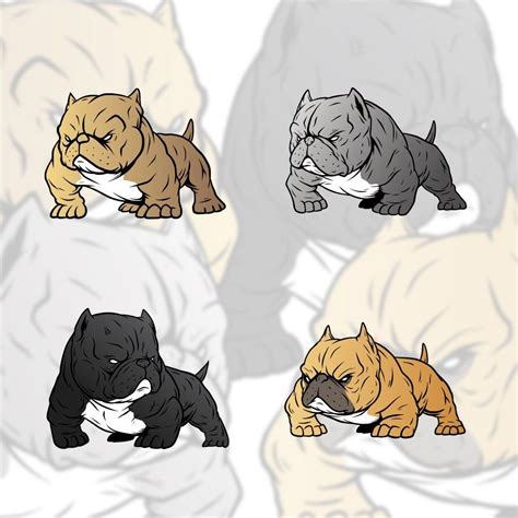 American Bully *VECTOR PACK-U* in 2023 | Dog logo design, American ...