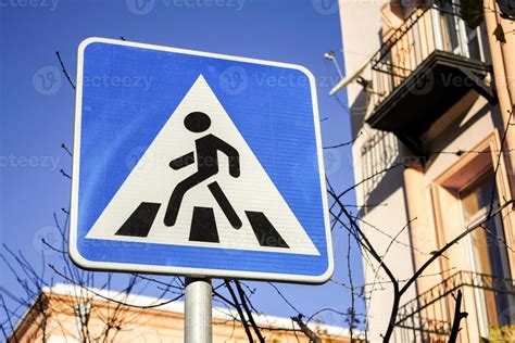 Zebra crossing road sign under the bright sunlight. 4716103 Stock Photo ...