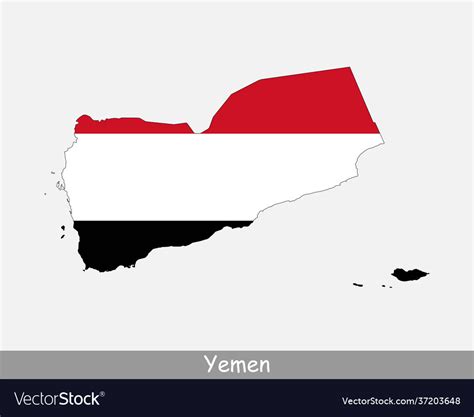 Yemen map flag Royalty Free Vector Image - VectorStock