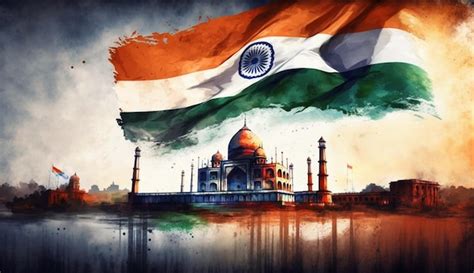 Premium AI Image | 15 august India happy independence day ai generative