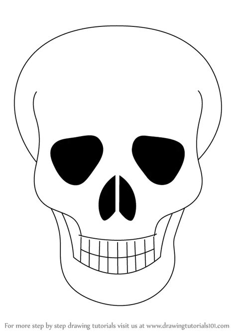 How to Draw Skull Easy (Skulls) Step by Step | DrawingTutorials101.com