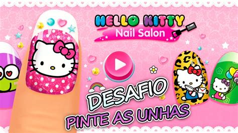 HELLO KITTY JOGO DE PINTAR AS UNHAS | ELA GANHOU SÓ PORQUE...(HELLO ...