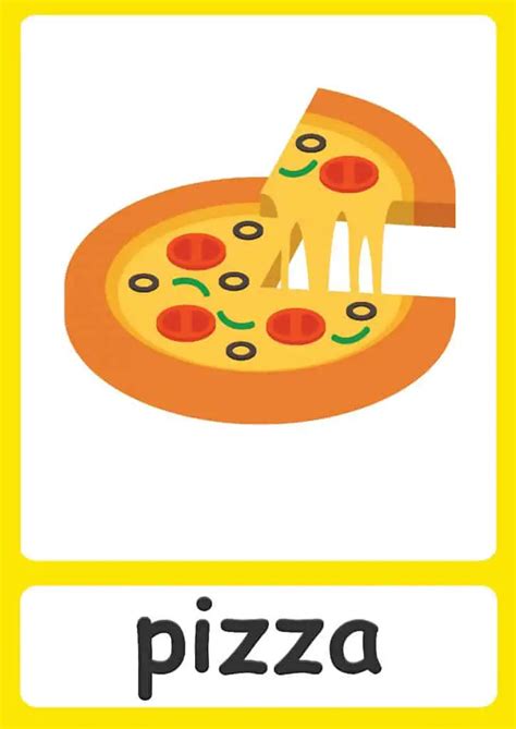 Food flashcards for kids!