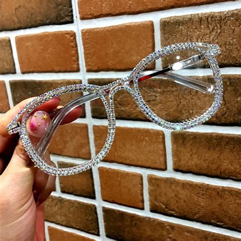 Gold Rhinestone Cat Eye Glasses | sebastian7