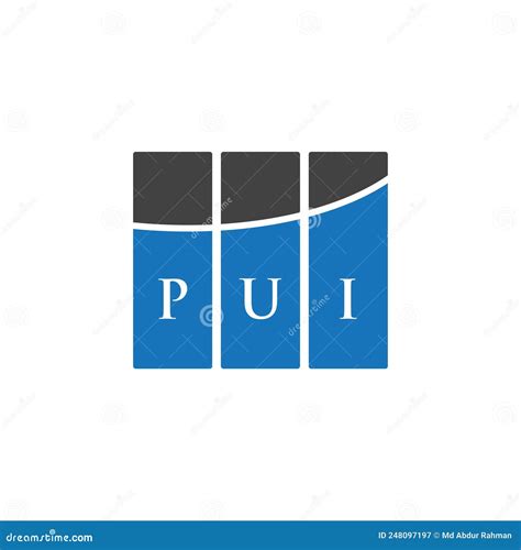 PUI Letter Logo Design on WHITE Background. PUI Creative Initials Letter Logo Concept Stock ...