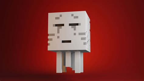 Download A Minecraft Ghast floating in the Nether Wallpaper ...