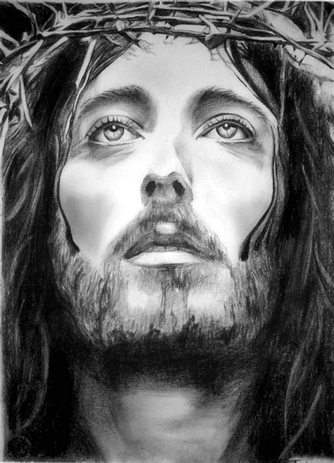 Jesus of Nazareth Drawing Custom Jesus Christ Charcoal - Etsy