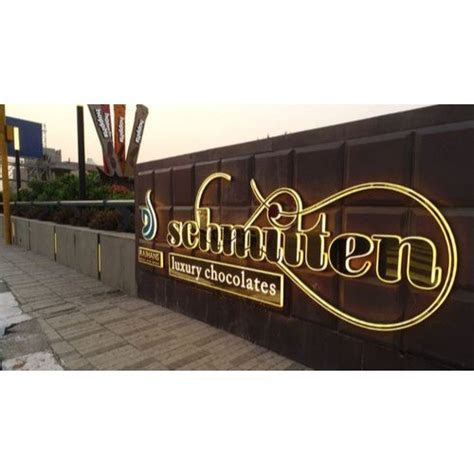 Outdoor Acrylic LED Sign Board, Shape: Rectangle at Rs 500/square feet ...