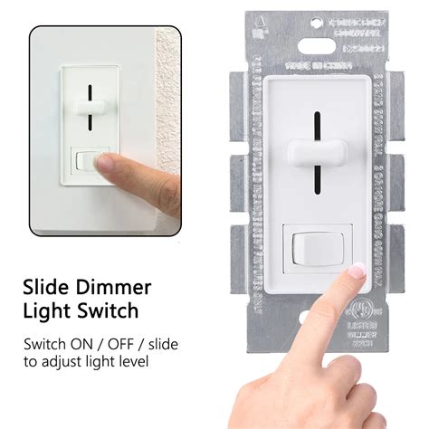 New Arrive 110 120V AC Slide Dimmer Light Switch ON / OFF / slide ...