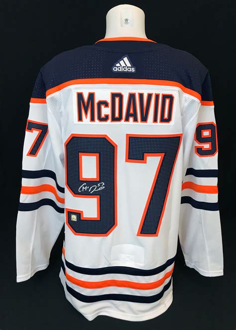 Connor McDavid #97 - Autographed Edmonton Oilers White Adidas Retail ...