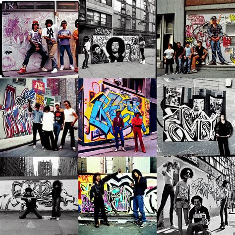 80's new york city photo of graffiti artists posing by | Stable ...