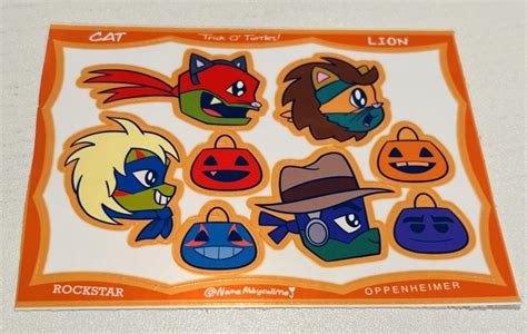 ROTTMNT Rise of the TMNT Halloween Costume 2023 Sticker Sheet - nameabbycallmej's Ko-fi Shop ...