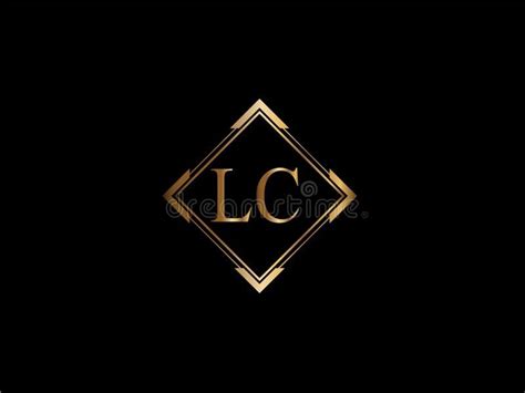 LC Initial Diamond Shape Gold Color Later Logo DesignX Stock Vector ...