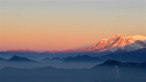 Minimal Mountains Tops HD Wallpaper - WallpaperFX