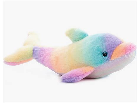 Dolphin Rainbow Plush Stuffed Animal - Coastal Cottage