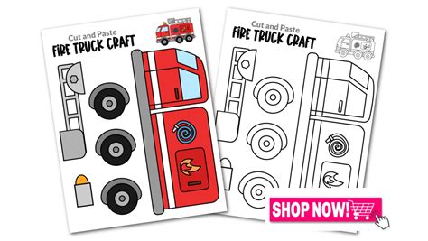 Printable Fire Truck Craft Template – Simple Mom Project