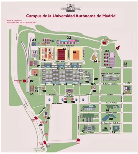 Plano de la Universidad Autonoma de Madrid | AR - Mapas | Pinterest | Spanish and School