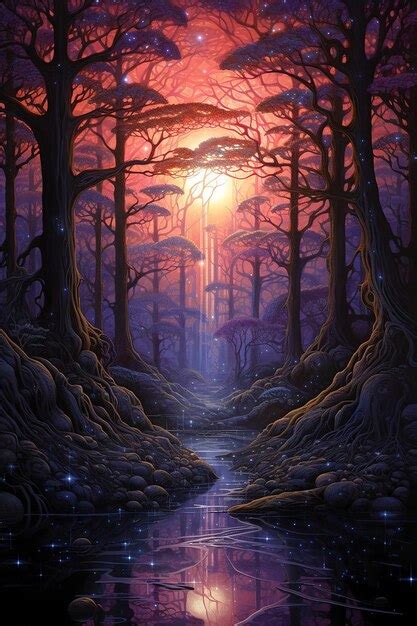 Premium AI Image | beautiful epic nature landscape painting dreamlike ...