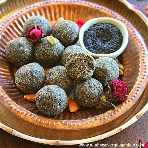 Black Sesame Seeds Ladoo - Madhu's Everyday Indian