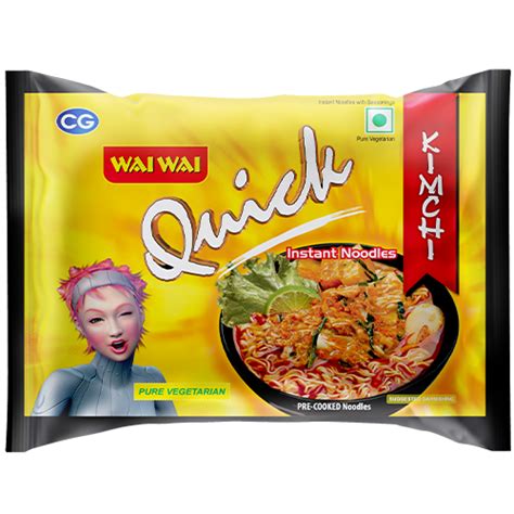 Wai Wai Quick Kimchi | Pure Vegetarian Instant Noodles