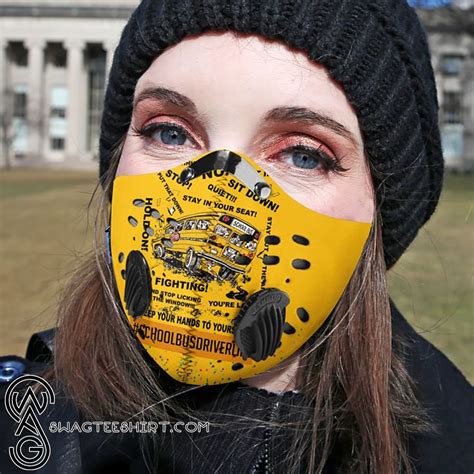 School bus driver filter carbon face mask - maria • LeeSilk Shop