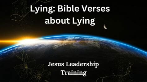 Lying: Bible Verses about Lying